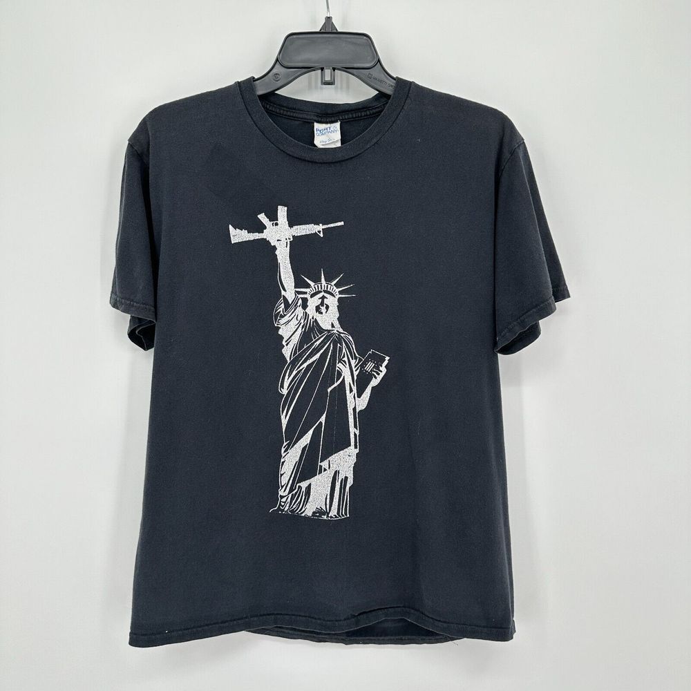 Statue Of Liberty Guns Tshirt‎ M USA American Patriot NYC Conservative GOP NRA